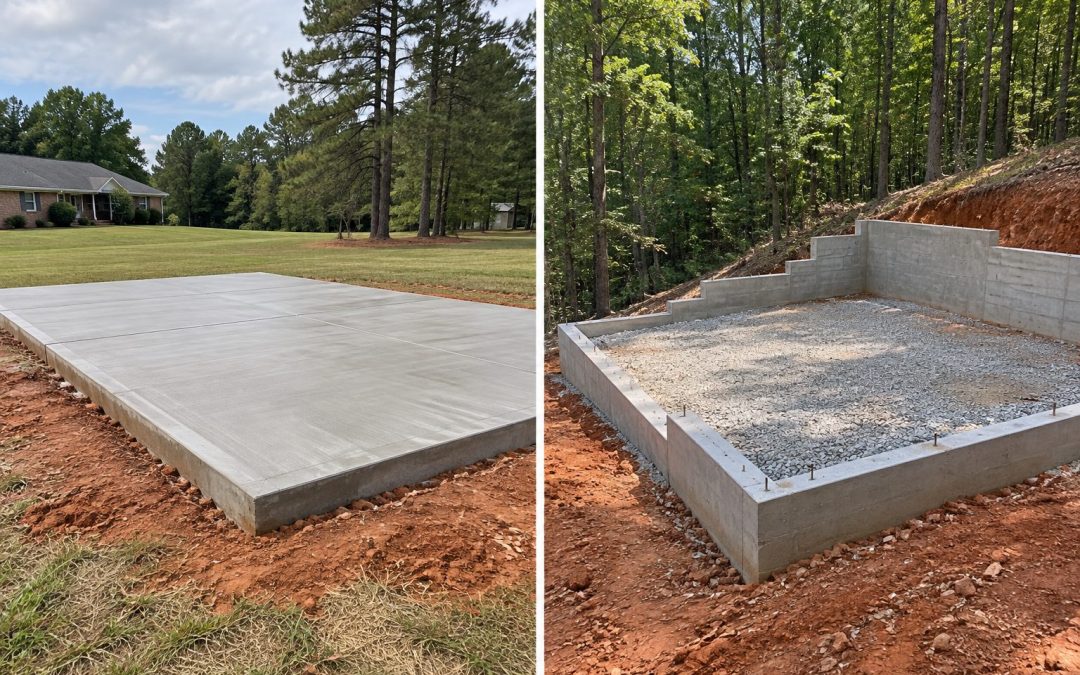 Monolithic Slab vs. Stem Wall: Garage, Shop, and Barndominium Slabs in the Upstate